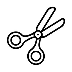 Open Scissors Simple Line Icon Design