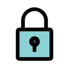 Padlock with Keyhole Icon Design