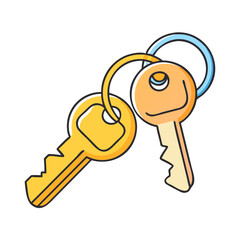 keys icon, keys vector illustration-simple illustration of keys, perfect for keys logos and icons