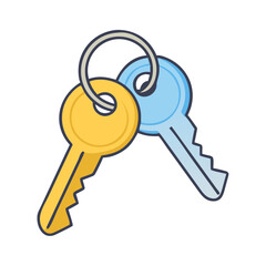 keys icon, keys vector illustration-simple illustration of keys, perfect for keys logos and icons