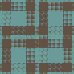 Rustic greyish teal Tartan patterns fabric texture. Elegant Bright greyish brown Seamless Tartan