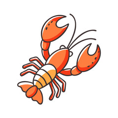 lobster icon, lobster vector illustration-simple illustration of lobster, perfect for lobster logos and icons