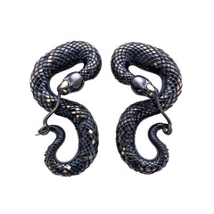 Obraz premium Edgy Style: Snakebite Piercings Unveiled Isolated On Transparent Background