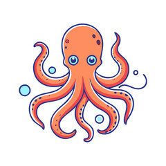 octopus icon, octopus vector illustration-simple illustration of octopus, perfect for octopus logos and icons