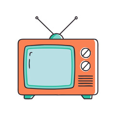 old school tv icon, old school tv vector illustration-simple illustration of old school tv, perfect for old school tv logos and icons