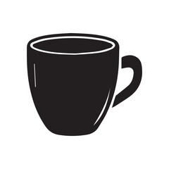black cup isolated on white