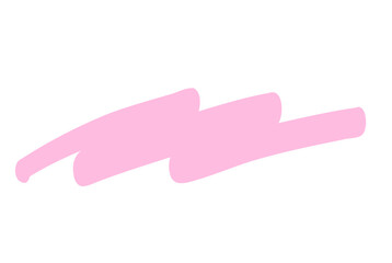 Obraz premium マーカーペンで描いたようなアンダーライン：ピンク