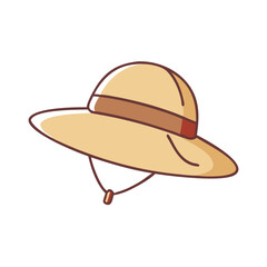 safari hat icon, safari hat vector illustration-simple illustration of safari hat, perfect for safari hat logos and icons