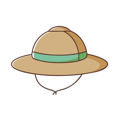 safari hat icon, safari hat vector illustration-simple illustration of safari hat, perfect for safari hat logos and icons