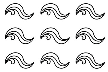 Wave Silhouette Vector Art