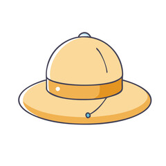 safari hat icon, safari hat vector illustration-simple illustration of safari hat, perfect for safari hat logos and icons