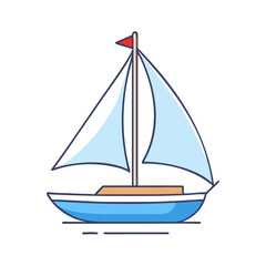 sailboat icon, sailboat vector illustration-simple illustration of sailboat, perfect for sailboat logos and icons