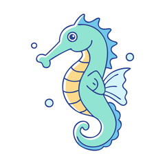 seahorse icon, seahorse vector illustration-simple illustration of seahorse, perfect for seahorse logos and icons
