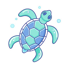 sea turtle icon, sea turtle vector illustration-simple illustration of sea turtle, perfect for sea turtle logos and icons