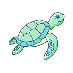 sea turtle icon, sea turtle vector illustration-simple illustration of sea turtle, perfect for sea turtle logos and icons