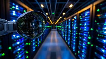 Data Center Security Camera View.
