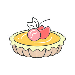 tart icon, tart vector illustration-simple illustration of tart, perfect for tart logos and icons