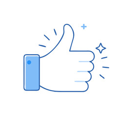 thumbs up reaction icon, thumbs up reaction vector illustration-simple illustration of thumbs up reaction, perfect for thumbs up reaction logos and icons