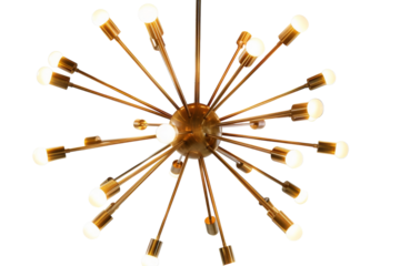 Sputnik Style Pendant Light Isolated On Transparent Background