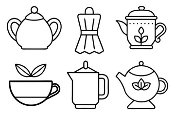 Tea Set Vector Art