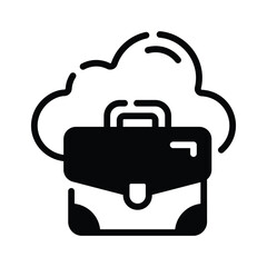 Check this trendy glyph style icon of business storage