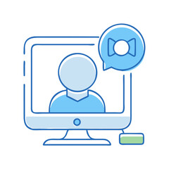 video call icon, video call vector illustration-simple illustration of video call, perfect for video call logos and icons