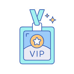 Fototapeta premium vip badge icon, vip badge vector illustration-simple illustration of vip badge, perfect for vip badge logos and icons