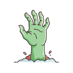 zombie hand icon, zombie hand vector illustration-simple illustration of zombie hand, perfect for zombie hand logos and icons
