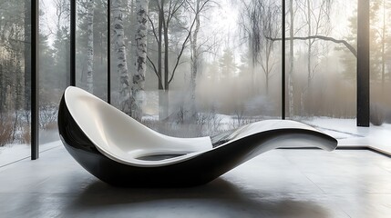 sleek futuristic seating design featuring smooth lines and innovative comfort in a modern environment ideal for cozy contemporary spaces and elegant lounge interiors