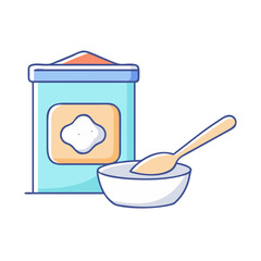 baking powder icon, baking powder vector illustration-simple illustration of baking powder, perfect for baking powder logos and icons