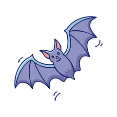 bat icon, bat vector illustration-simple illustration of bat, perfect for bat logos and icons