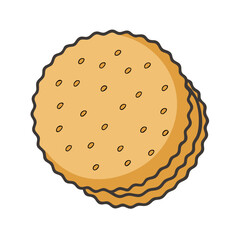 biscuit icon, biscuit vector illustration-simple illustration of biscuit, perfect for biscuit logos and icons