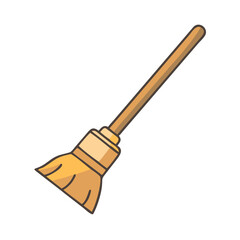 broomstick icon, broomstick vector illustration-simple illustration of broomstick, perfect for broomstick logos and icons