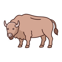 buffalo icon, buffalo vector illustration-simple illustration of buffalo, perfect for buffalo logos and icons
