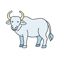 buffalo icon, buffalo vector illustration-simple illustration of buffalo, perfect for buffalo logos and icons
