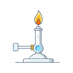 bunsen burner icon, bunsen burner vector illustration-simple illustration of bunsen burner, perfect for bunsen burner logos and icons