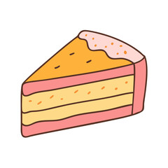 cake slice icon, cake slice vector illustration-simple illustration of cake slice, perfect for cake slice logos and icons