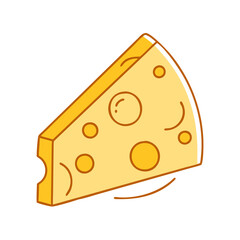 cheese icon, cheese vector illustration-simple illustration of cheese, perfect for cheese logos and icons
