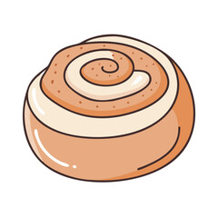 cinnamon roll icon, cinnamon roll vector illustration-simple illustration of cinnamon roll, perfect for cinnamon roll logos and icons