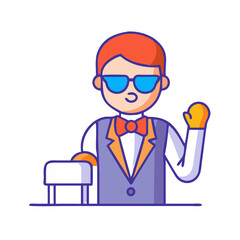 club bouncer icon, club bouncer vector illustration-simple illustration of club bouncer, perfect for club bouncer logos and icons