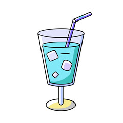 cocktail glass icon, cocktail glass vector illustration-simple illustration of cocktail glass, perfect for cocktail glass logos and icons