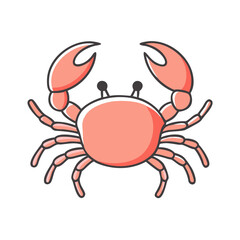 crab icon, crab vector illustration-simple illustration of crab, perfect for crab logos and icons