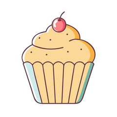 cupcake icon, cupcake vector illustration-simple illustration of cupcake, perfect for cupcake logos and icons
