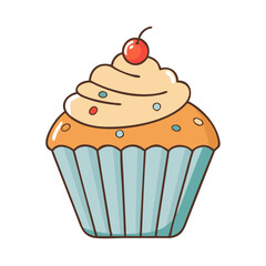 cupcake icon, cupcake vector illustration-simple illustration of cupcake, perfect for cupcake logos and icons