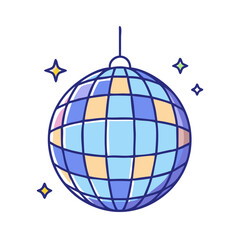 disco ball icon, disco ball vector illustration-simple illustration of disco ball, perfect for disco ball logos and icons