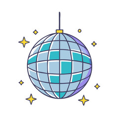 disco ball icon, disco ball vector illustration-simple illustration of disco ball, perfect for disco ball logos and icons
