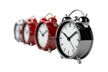 A Close-Up: Isolated Task Timers Isolated On Transparent Background