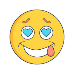 emoji icon, emoji vector illustration-simple illustration of emoji, perfect for emoji logos and icons