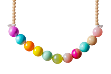 Stylish Relief: Teething Necklaces Alone Isolated On Transparent Background