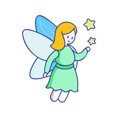 fairy icon, fairy vector illustration-simple illustration of fairy, perfect for fairy logos and icons